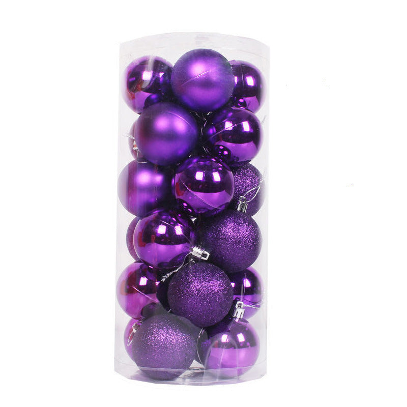Christmas Decoration 3cm 4cm Christmas Balls 24 Pack Christmas Tree Hanging Ornaments Bucket Square Box Irregular Balls Plastic Electroplated Balls