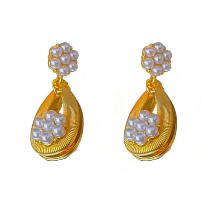 Luxurious Pearl Plant Alloy Electroplating Jewelry Sets