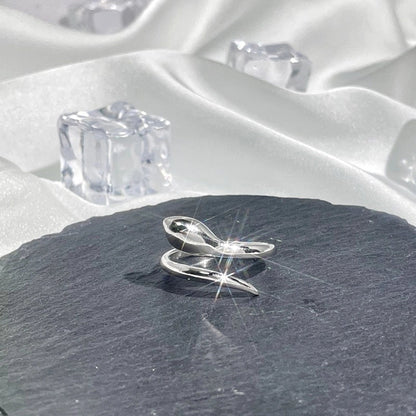 Hip-Hop Cool Style Snake Copper Plating Inlay Rhinestones Open Rings