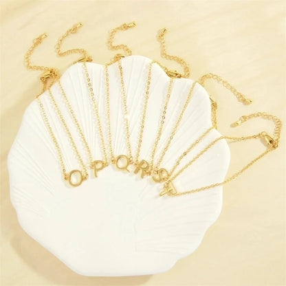 Minimalist Letter Copper Plating 18k Gold Plated Bracelets