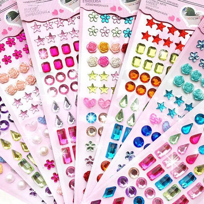 Diamond Stickers Can Be Customized Children's Crystal Diamond Stickers Gem Stickers Car Stickers Diamond-embedded Mobile Phone Decorative Stall