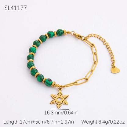 Cute Modern Style Christmas Tree Bow Knot Snowflake 304 Stainless Steel Plating Bracelets Earrings Necklace