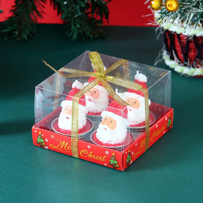 Christmas Christmas Tree Santa Claus Paraffin Christmas Candle 1 Set