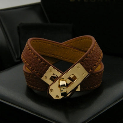 Copper Hip-Hop Retro Patchwork Solid Color Bangle