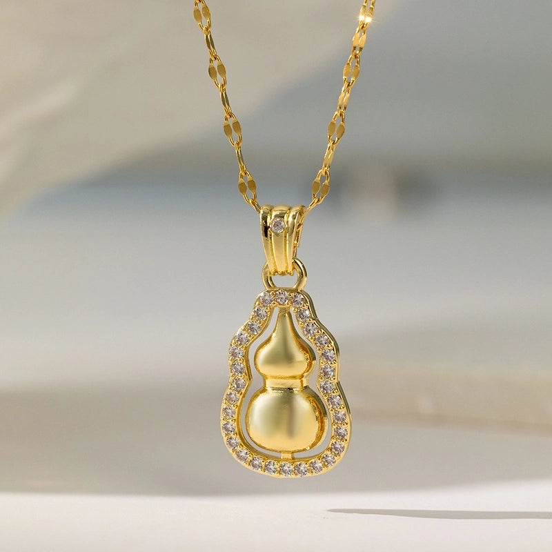 Sweet Starfish Titanium Steel Copper Alloy Zircon Inlay Stainless Steel Necklaces