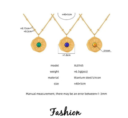 Elegant Sun Titanium Steel Pendant Necklace