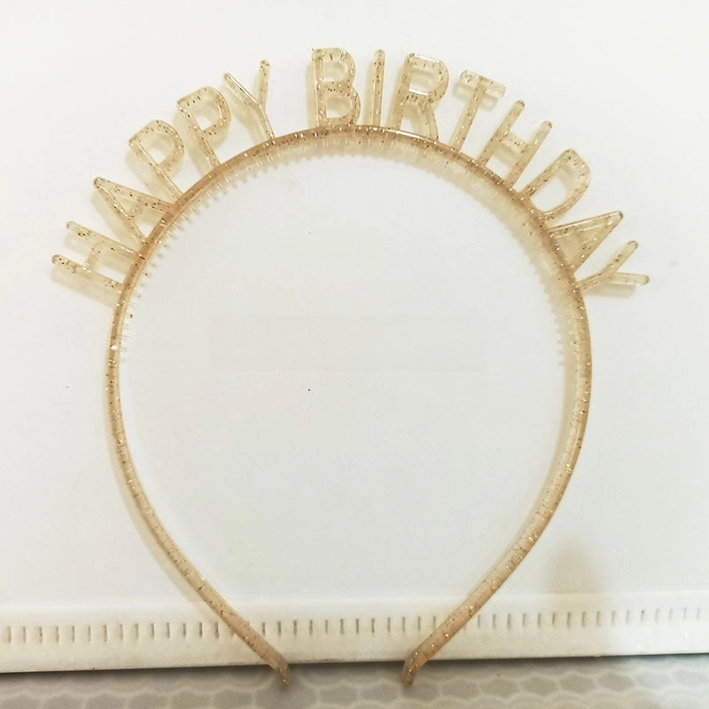 Christmas Valentine'S Day New Year Korean Style Happy Birthday English Letter Hair Band ABS Wedding Graduation Birthday
