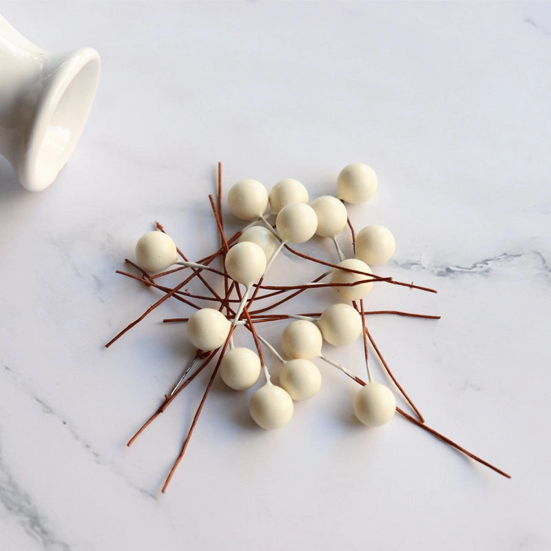 400 Pieces 10mm Simulation Berry Candy Box Accessories Christmas Gift DIY Simulation Blossom Cherry Beads Small Fruit Berries