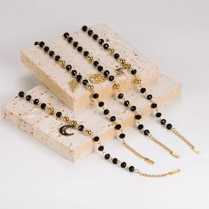 Vintage Style Minimalist Christmas Tree Moon Heart Shape 304 Stainless Steel Bracelets In Bulk Christmas