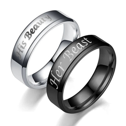 Couple Crown Hot New Bevel Stainless Steel Rings Tp190418118109