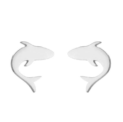1 Pair Minimalist Animal Plating 304 Stainless Steel 18K Gold Plated Ear Studs