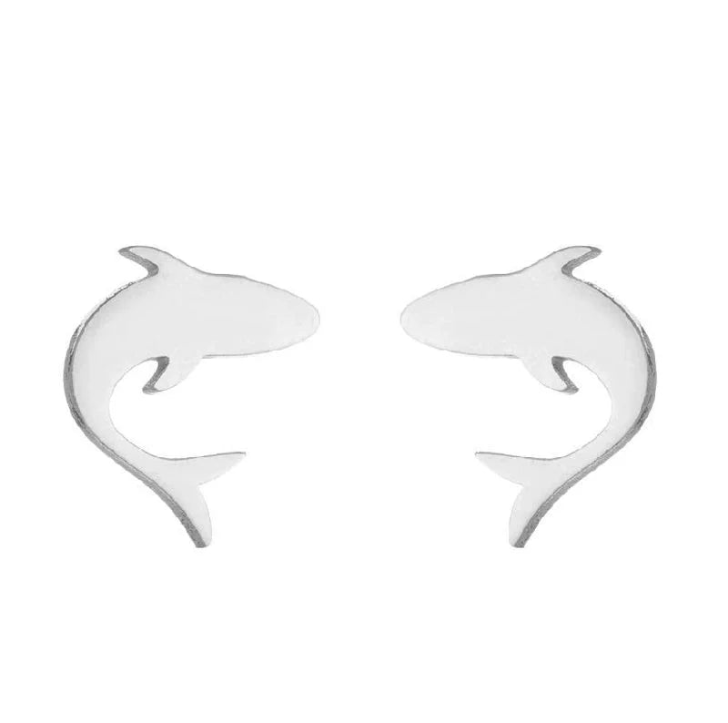 1 Pair Minimalist Animal Plating 304 Stainless Steel 18K Gold Plated Ear Studs