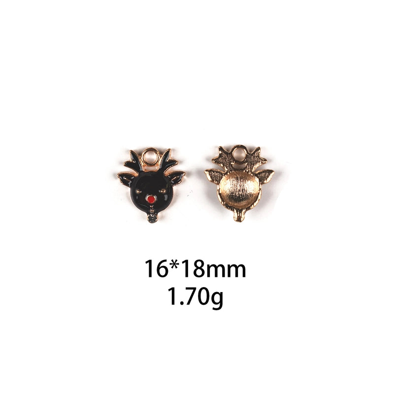 10 PCS/Package Zinc Alloy Christmas Tree Santa Claus Christmas Socks Pendant Jewelry Accessories