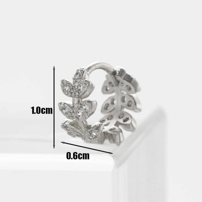 Fashion Flower Inlaid Zircon Copper Earrings