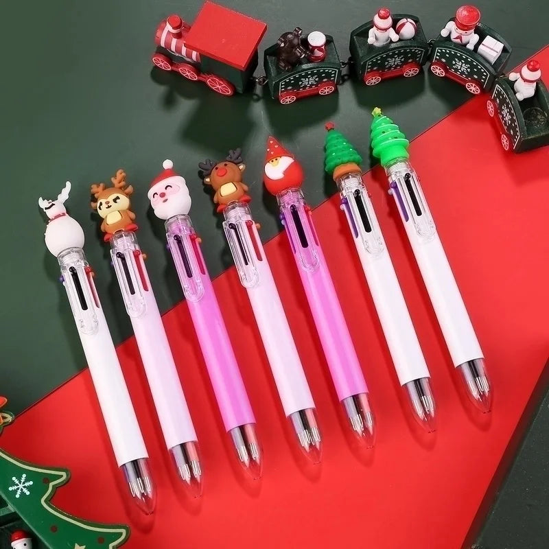 1 Piece Christmas Tree Santa Claus Learning Christmas Plastic Silica Gel Cute Ballpoint Pen