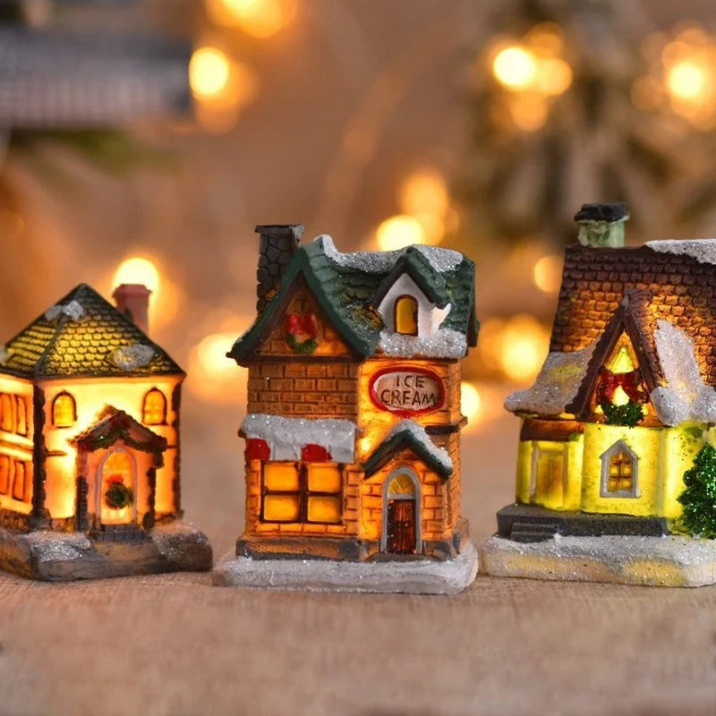 Christmas New Christmas Decorations Resin Small House Micro Landscape Resin House Christmas Ornament Christmas Gift