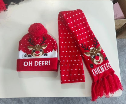 Kid'S IG Style Santa Claus Elk Pom Poms Wool Cap