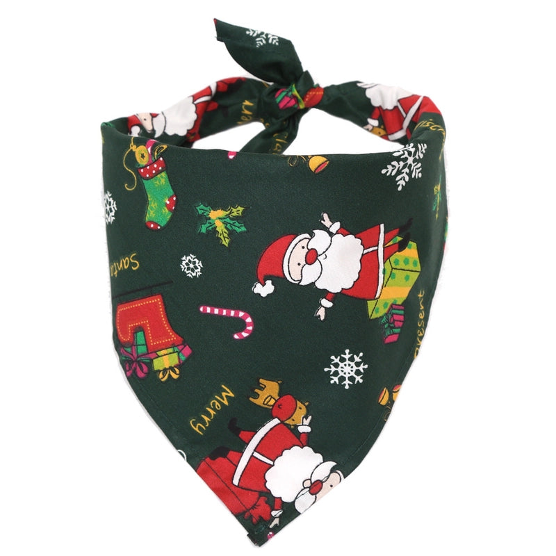 Cartoon Style Cotton Christmas Graffiti Pet Scarf 1 Piece