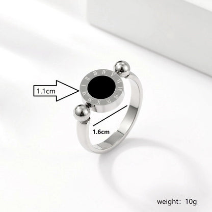 Elegant Roman Style Shell Stainless Steel Patchwork Plating Shell 18k Gold Plated Rings