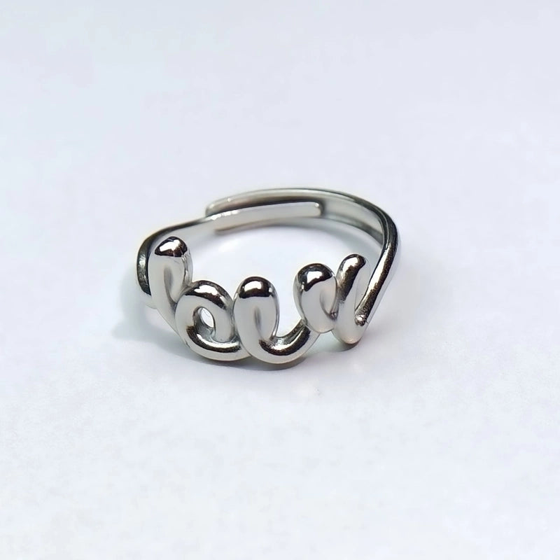 Minimalist Heart Shape Titanium Steel Open Rings