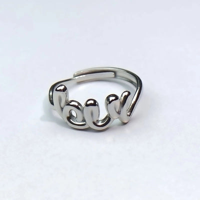 Minimalist Heart Shape Titanium Steel Open Rings