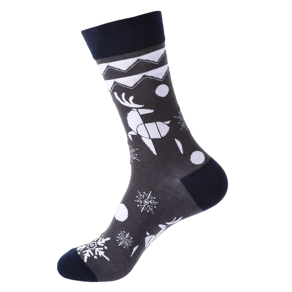 10 Pairs Haichin Christmas Mid-calf Socks For Men Trendy Brand Christmas Socks For Women Santa Claus Trendy Socks