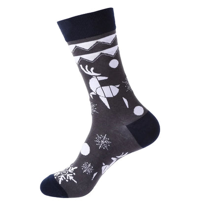 10 Pairs Haichin Christmas Mid-calf Socks For Men Trendy Brand Christmas Socks For Women Santa Claus Trendy Socks