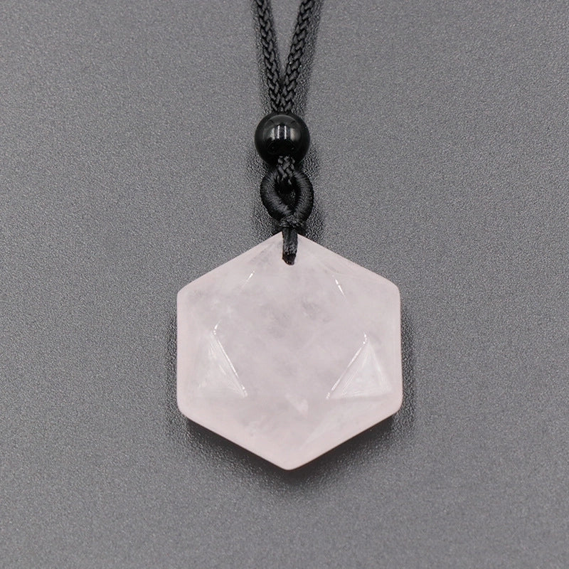 Original Design Hexagram Crystal Polishing Necklace Pendant