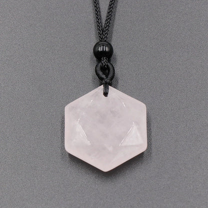Original Design Hexagram Crystal Polishing Necklace Pendant