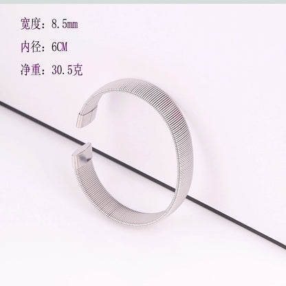 Casual Minimalist Solid Color Stainless Steel Plating Bangle