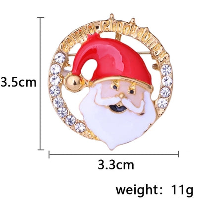 Cute Pin Christmas Tree Santa Claus Bell Alloy Plating Unisex Brooches