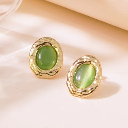 1 Pair Fairy Style Vintage Style Tropical Geometric 304 Stainless Steel Imitation Gold Ear Studs