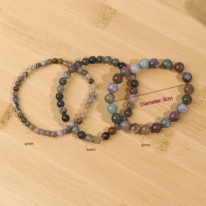 Minimalist Color Block Natural Stone Beaded Bracelets
