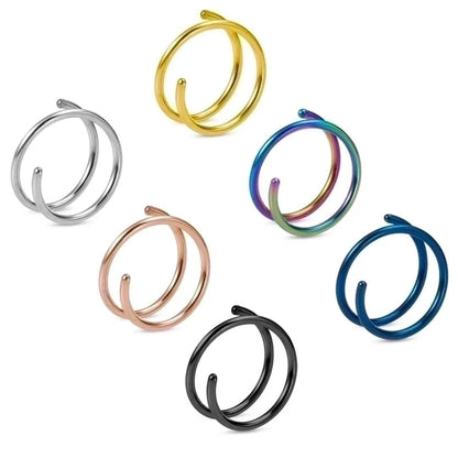 Minimalist Solid Color Stainless Steel Plating Nose Ring 1 Piece