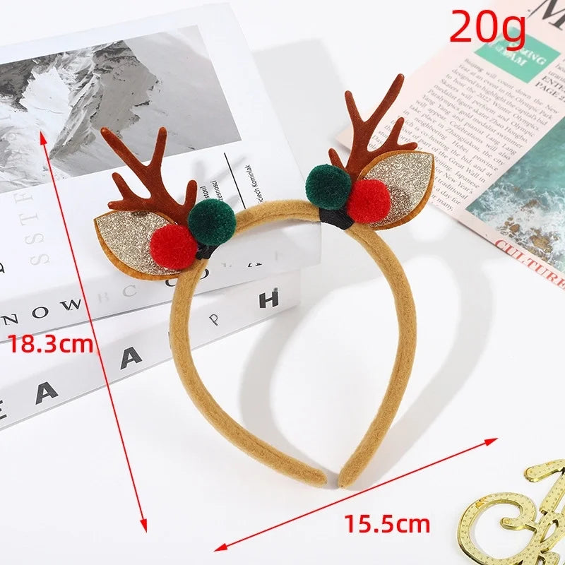 Christmas Headband Cartoon Plush Elk Headband Christmas Party Decoration Headband Headband