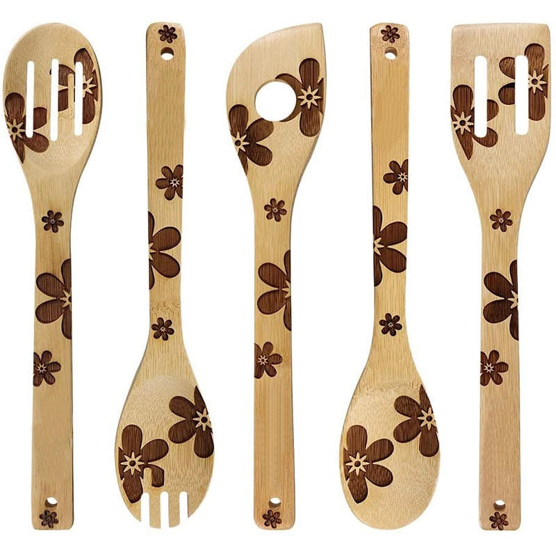 Minimalist Animal Letter Bamboo Shovel Kit 5 Pieces Set