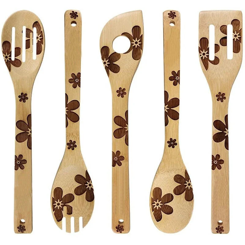 Minimalist Animal Letter Bamboo Shovel Kit 5 Pieces Set