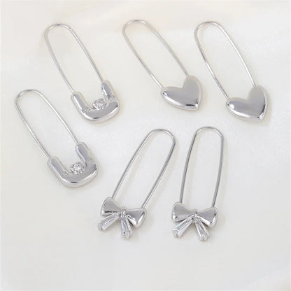 1 Pair Casual Minimalist Korean Style Solid Color Copper Earrings