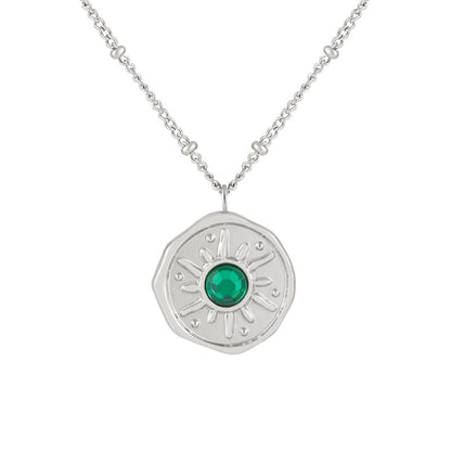 Elegant Sun Titanium Steel Pendant Necklace