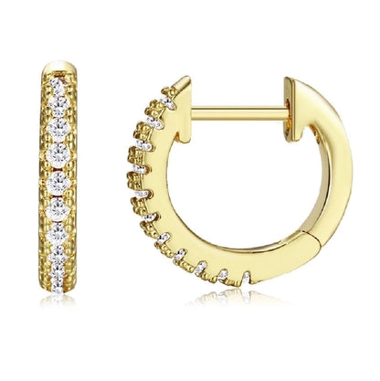 1 Pair Minimalist Solid Color Plating Copper Gold Plated Earrings