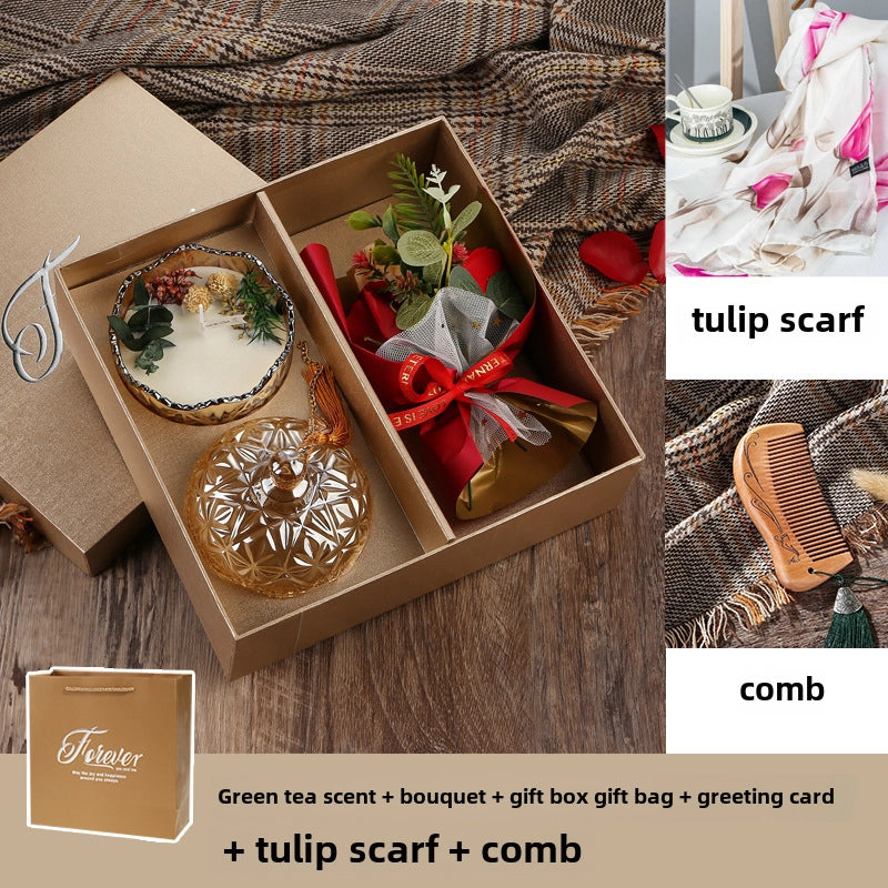 Aromatherapy Candle Gift Box March 8Th Women'S Mother'S Day Gift For Mother And Teacher Practical Niche Advanced Soy Wax