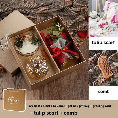 Aromatherapy Candle Gift Box March 8Th Women'S Mother'S Day Gift For Mother And Teacher Practical Niche Advanced Soy Wax