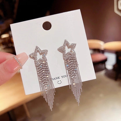 Fashion Flower Butterfly Bow Knot Copper Inlay Artificial Pearls Zircon Drop Earrings 1 Pair