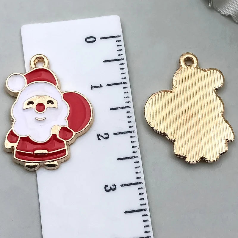 1 Piece 20 PCS/Package 16x23mm 17x22mm Alloy Christmas Tree Santa Claus Gingerbread Pendant Jewelry Accessories