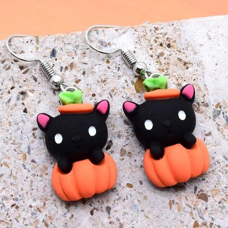 Cute Cartoon Resin Drop Earrings