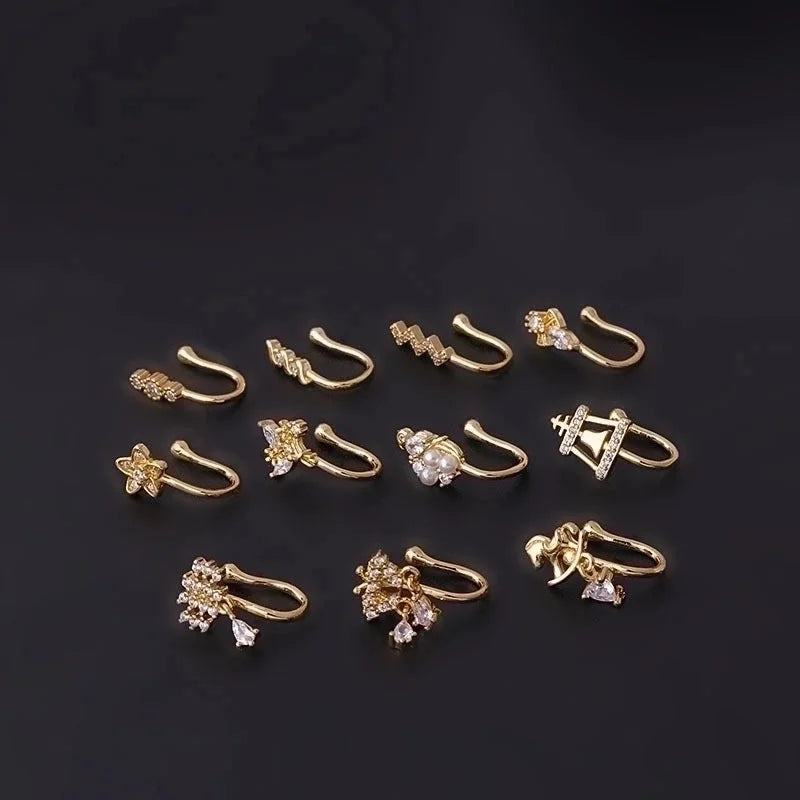 Nose Rings & Studs Fashion Geometric Copper Plating