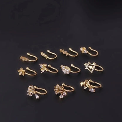 Nose Rings & Studs Fashion Geometric Copper Plating