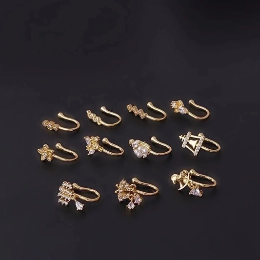 Nose Rings & Studs Fashion Geometric Copper Plating