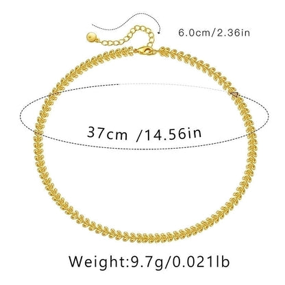 Ig Style Minimalist Solid Color Copper Plating Chain 18k Gold Plated Necklace