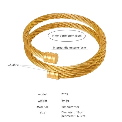 Minimalist Solid Color Titanium Steel Rhinestones 18K Gold Plated Plating Inlay Rings Bracelets